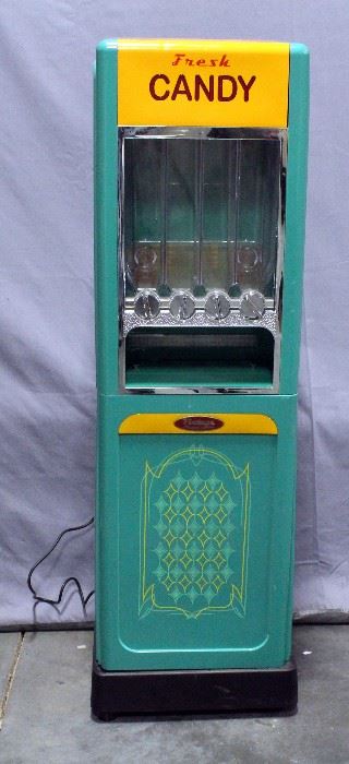 Vintage Appliance Company Candy / Snack Dispenser Model XJ-13707, 15"W x 53.5"H x 15"D, Includes Snack Buckets (5) & Movie Night Cutouts