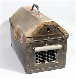 Vintage Pet Carrier, 16"L x 9"W x 11"H
