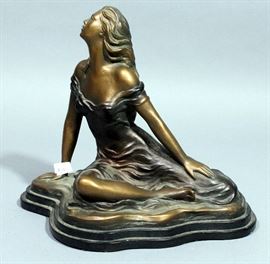 Austin Productions "Enchanted" Sculpture by Artist Alice Heath, Retired Sculpture, 11"W x 10.5"H