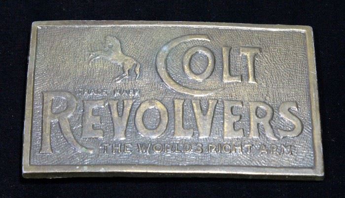 Kershaw Izee, Oregon Officer Ranch Handcrafted Fine Pewter Commemorative Edition Belt Buckle and Colt Revolver Belt Buckle