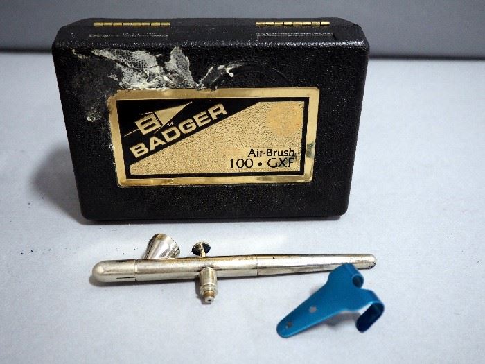 Badger Airbrushes, Models 100-SG and 100-3-GXF, Both in Cases