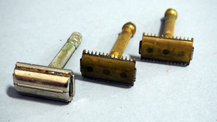 Vintage Gillette Razors, Qty 3, Includes Two Open Comb Razors