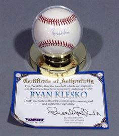 Ryan Klesko Atlanta Braves Autographed Baseball with COA