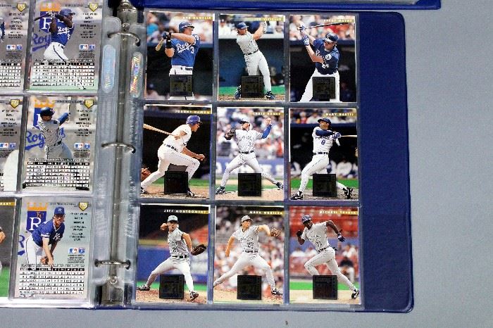 Large Collection of Kansas City KC Royals 1980's & 90's & 2000's Baseball Cards, Qty 2 Full Binders, Leaf, Bowman, Score, Donruss, More