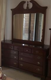 FKT052 Solid Wood Dresser & Mirror
