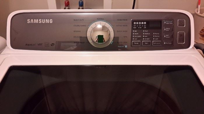 Samsung Electric Washer This 2017 ENERGY STAR Certified dryer is designed to help you save resources and money. This dryer comes packed with advanced features like Multi-Steam Technology to help combat wrinkles and Eco Dry Technology, which uses up to 25% less energy for every load. Set new with warranty was $1589.00 basically $795.00 each. Our price $350.00 each