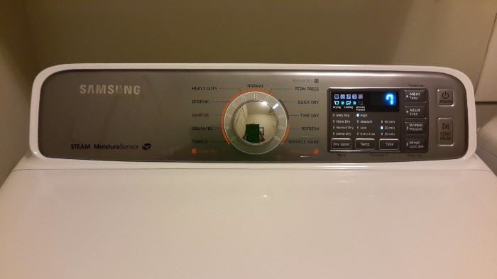 Never Iron again with this Samsung Electric - with transferable warranty through April 2021. This 2016 ENERGY STAR Certified dryer is designed to help you save resources and money. This dryer comes packed with advanced features like Multi-Steam Technology to help combat wrinkles and Eco Dry Technology, which uses up to 25% less energy for every load.  Set new with warranty was $1589.00 basically $795.00 each. Our price $350.00 each