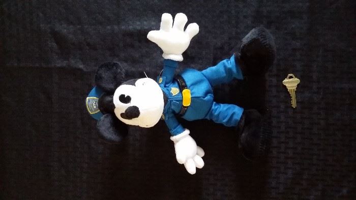 NYPD Mickey Mouse Bean Bag Plush, "Authentic Original Collection"