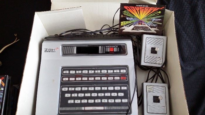 Vintage Magnavox Odyssey 2 Computer Video Game System with 2 Joysticks, Instructions and 6 Games. 