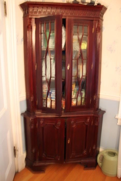Mahogany Corner Cabinets (2)
