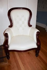 White High backed chair