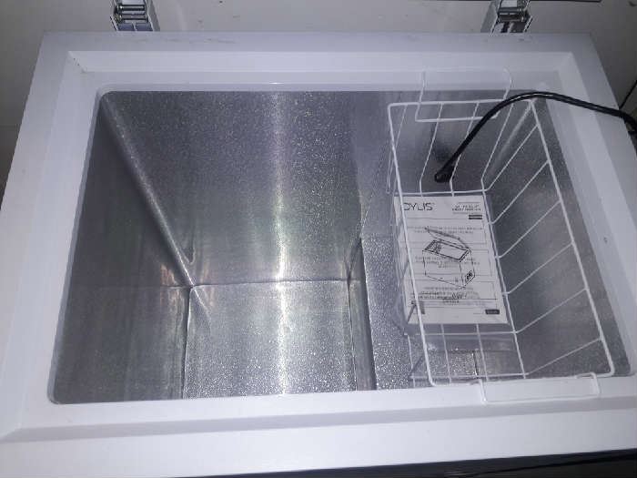 inside of deep freezer is ultra clean and ready to go