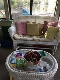 Wicker patio furniture