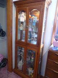 Curio Cabinet with Upper and Lower Doors