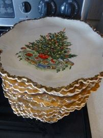 Vintage Christmas Plates