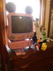 Pink Disney TV and DVD Player with Remote