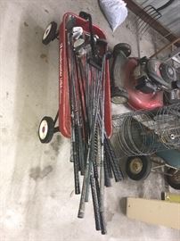 RED WAGON, GOLF CLUBS