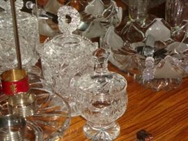 THERE'S SOME ELEGANT CRYSTAL AND CUT GLASS AT THIS SALE.