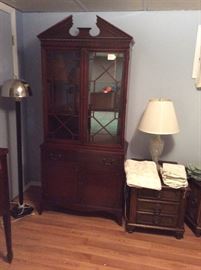 End table China cabinet