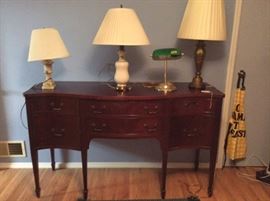 Side buffet and lamps