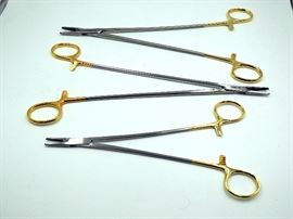 TC Crile Wood Needle Holders, Straight, Serrated, 8", Qty 43, 9", Qty 17 And 10-3/8", Qty 15