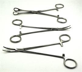 Schnidt Boettcher Tonsil Forceps, Slightly Cvd, 7.25", Qty 4, Schnidt Sawtell Tonsil Forceps, Full Cvd, 7.5", Qty 2 And More