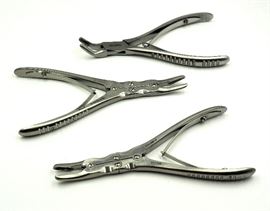 Kleinert-Kutz Large Size, 4mm, 6", Qty 4, Kleinert-Kutz Synovectomy Rongeur, CVD, 2mm x 13mm Bite, 6", Qty 5 And Shearer Chicken-Bill Rongeur, CVD,