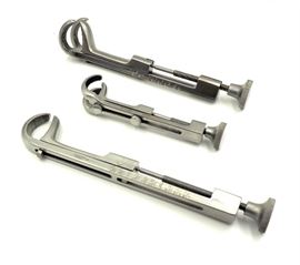 Lowman Bone Holding Clamp, 1x1, Large, 8", Qty 18, Lowman Bone Holding Forceps, 1x2 Prong, Small, 4.75", Qty 19, 1x2 Prongs, Medium, 7", Qty 4