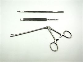 Cottle Needle Holder, Alligator Style, Serrated, 5", Qty 3, Joseph Button End Knife, Straight, 5.5", Qty 10 And Cottle Osteotome, 4mm, Qty 14