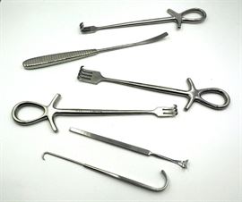 New's Tracheotomy Hook, 6.50", Qty 5, Desmarres Lid Retractor, x-Small, #0, 9mm Wide, 5.5", Qty 16, More