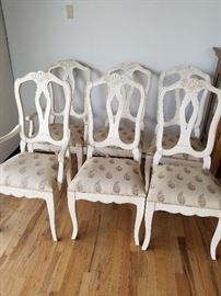 ethan allen 6 chairs and 2 arm