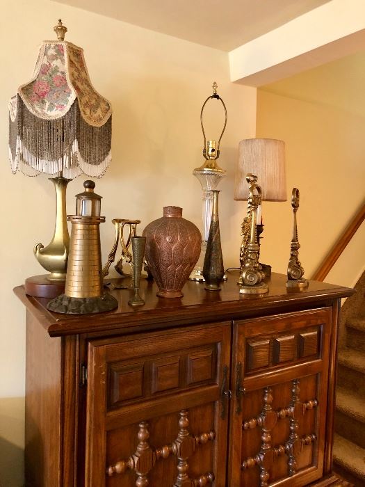 Brass Lamps, Vases, Ornamental Pieces Too
