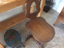 Antique chair, stool
