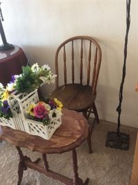 Antique chair and table 