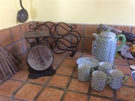 Tea set, vintage scale,