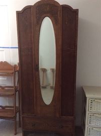 Antique armoir with mirror