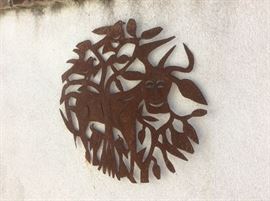 Outdoor metal wall hanging