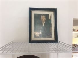 Signed picture of JFK