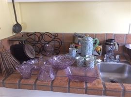 Lavender depression glass