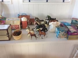 Retro plastic horses 