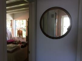Round vintage mirror