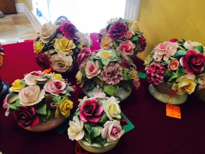 English porcelain bouquets