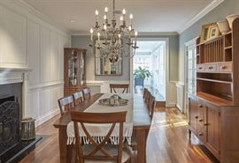 Beautiful Cherry Dining Table and Chairs along with a Tom Seely China Cabinet and Sideboard