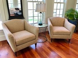 Calico Corner Upholstered Armchairs
