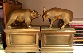 Restoration Hardware Bull and Bear Bookends