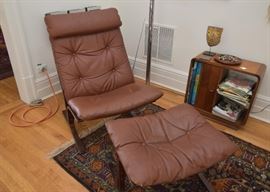 Mid Century Modern Ingmar Relling Westnofa Siesta Chair & Ottoman
