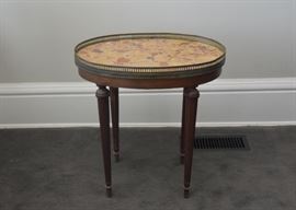 Antique Stone Top Occasional / Parlor Table