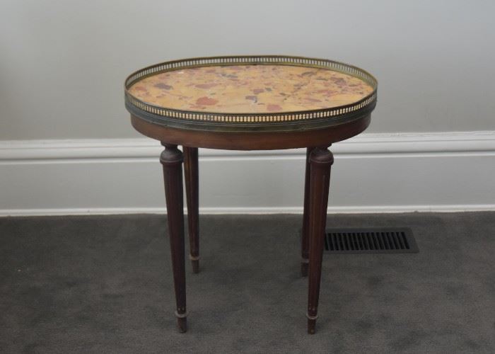 Antique Stone Top Occasional / Parlor Table