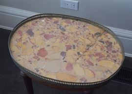 Antique Stone Top Occasional / Parlor Table