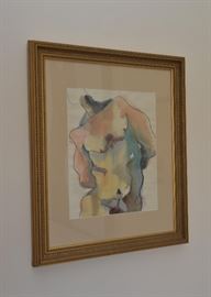 Contemporary Original Framed Artwork (Initials & Date)